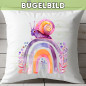 Preview: Bügelbild Regenbogenfrühling lila